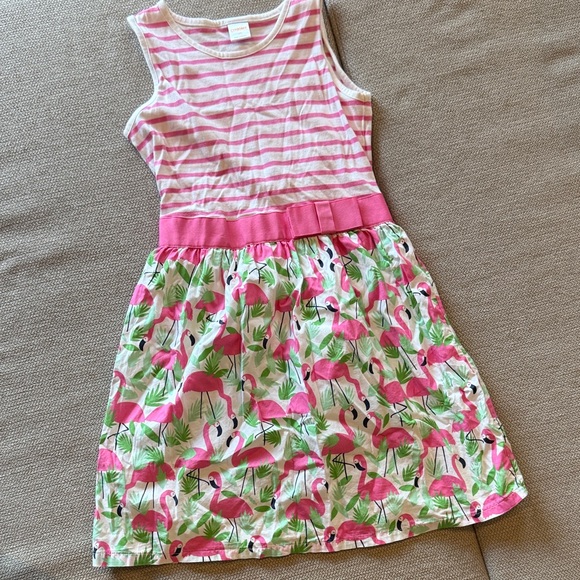 Gymboree Other - Gymboree 10 Girls Pink Flamingo Print Sleeveless Summer Dress
